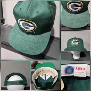 VTG 90s Green Bay Packers SIGNED AUTOGRAPHED Annco NFL Football Snapback Hat Cap